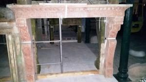 Stone fireplace